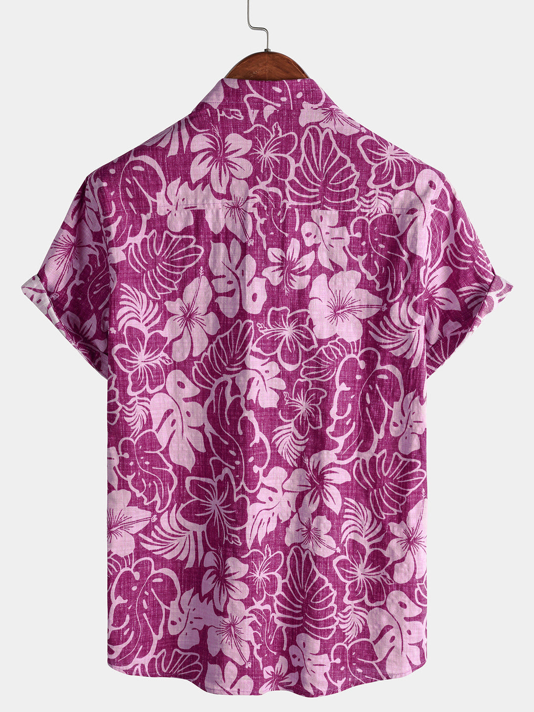 Chemise Homme Hibiscus Légère Manches Courtes