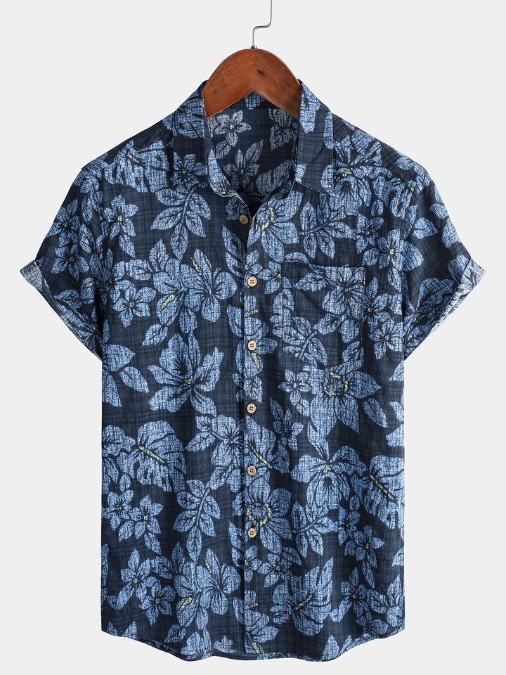Chemise Homme Hibiscus Vacances Manches Courtes