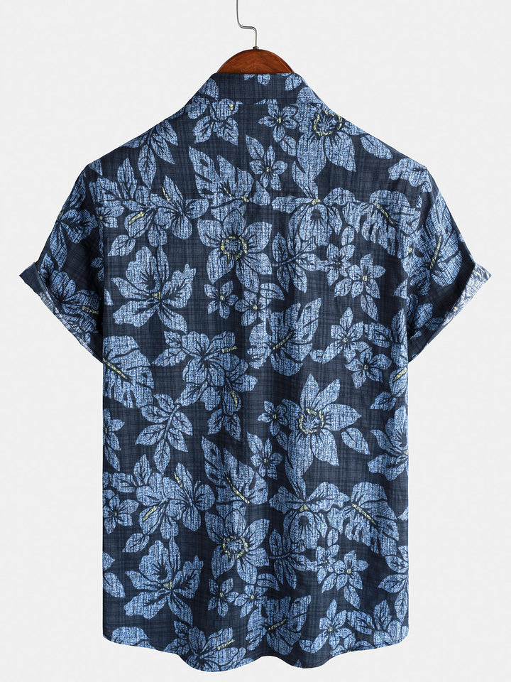 Chemise Homme Hibiscus Vacances Manches Courtes