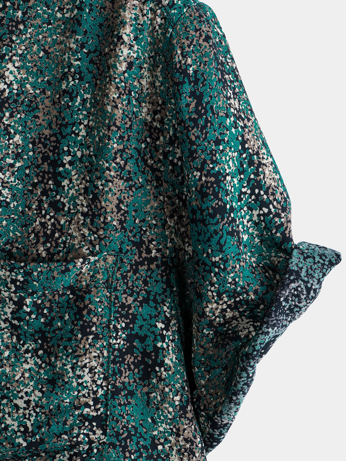 Chemise à manches courtes et poche à imprimé abstrait rétro pour homme