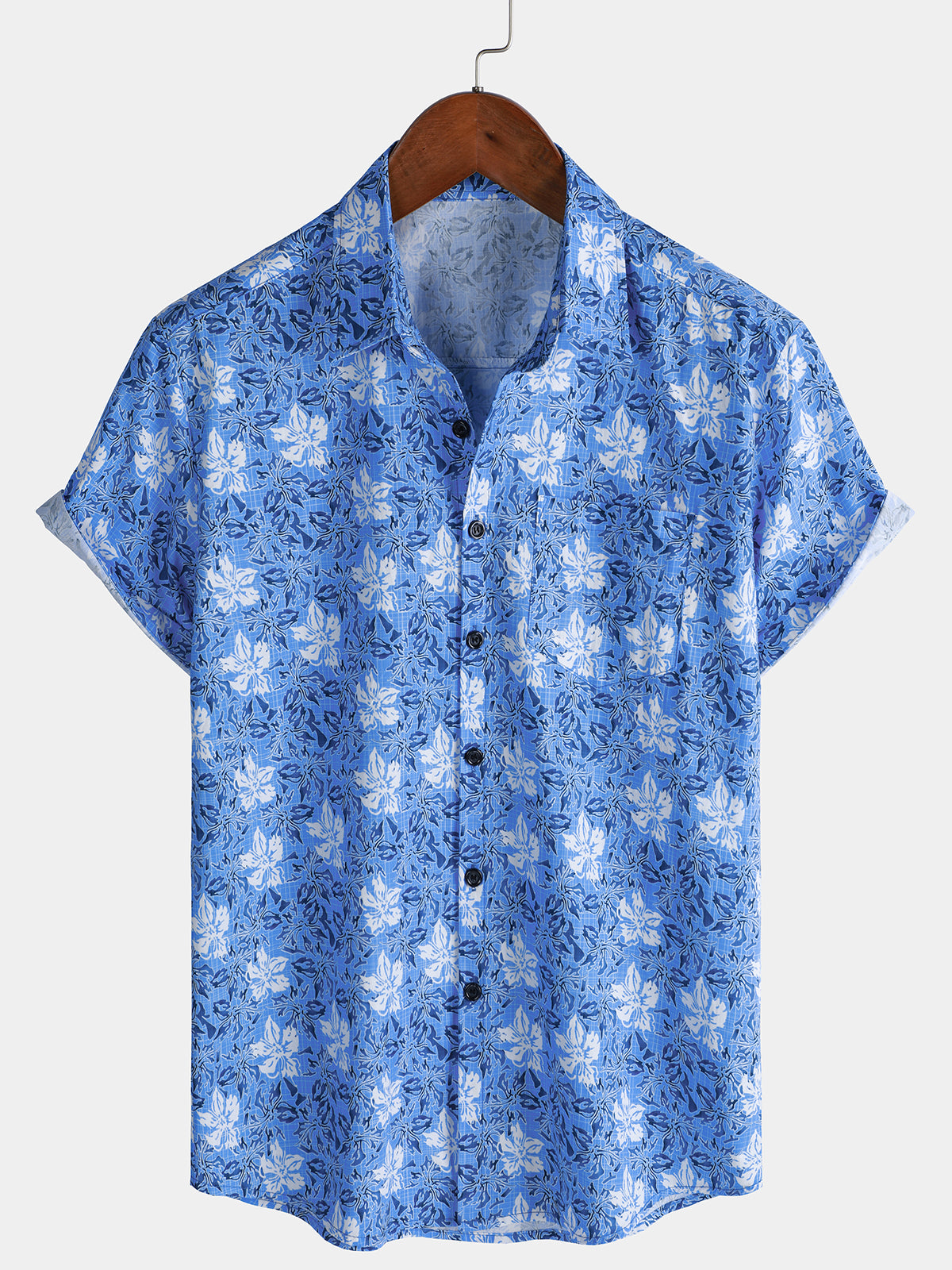 Chemise de Plage Tropicale Florale pour Homme à Manches Courtes