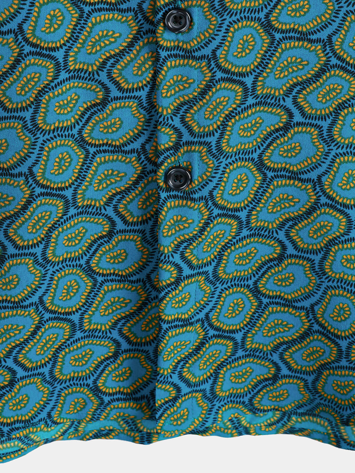 Chemise à manches courtes et poche bleue abstraite pour homme