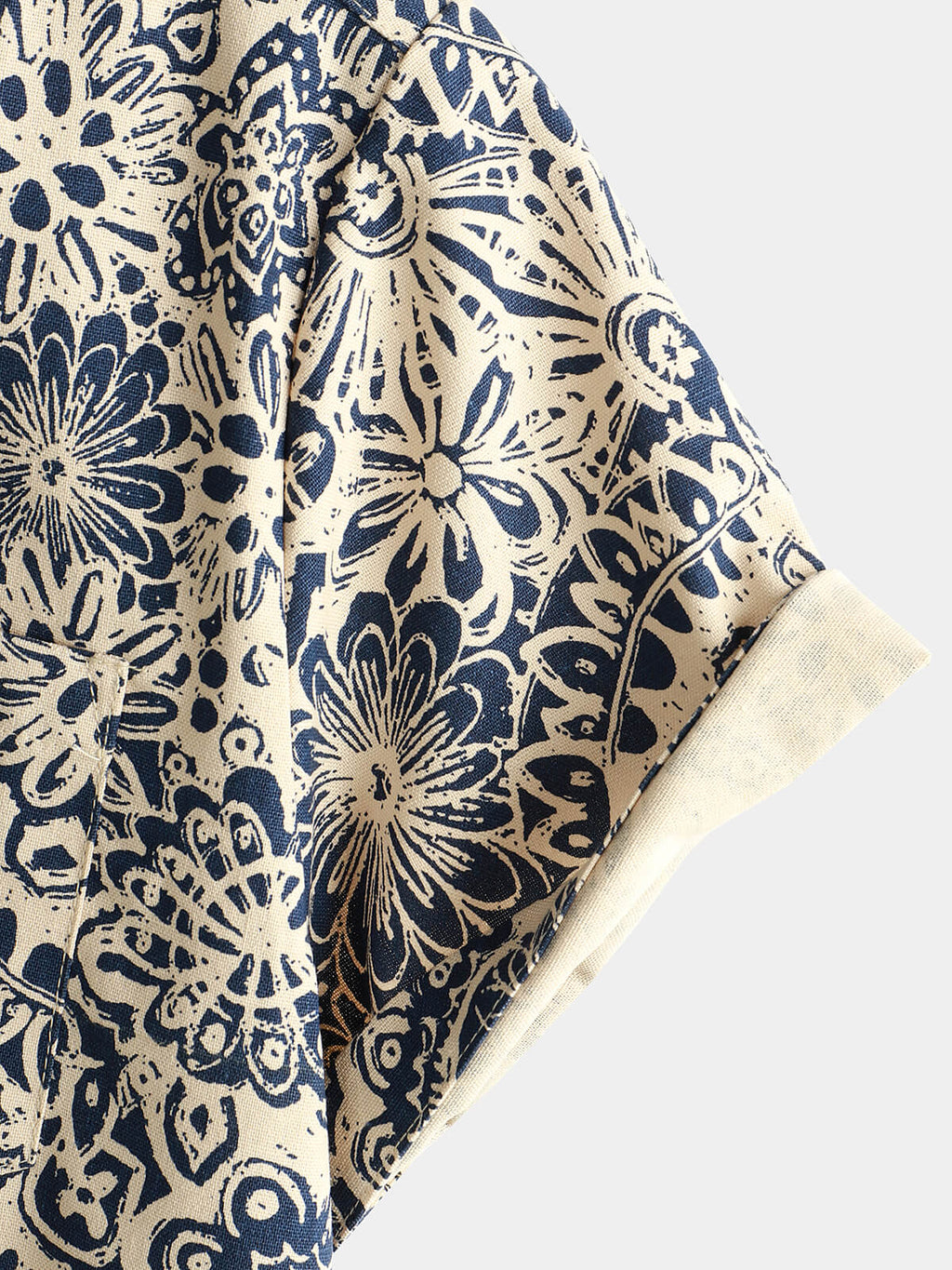 Chemise Vintage à Boutons avec Imprimé Paisley Floral Rétro pour Homme à Manches Courtes