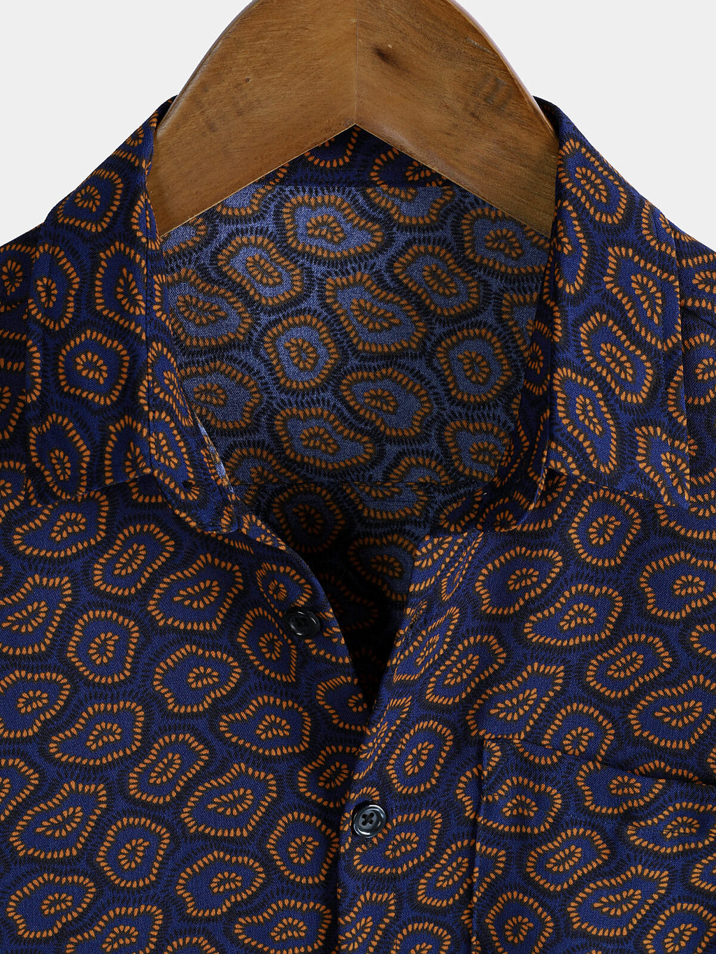 Chemise à manches courtes et poche à imprimé abstrait pour homme