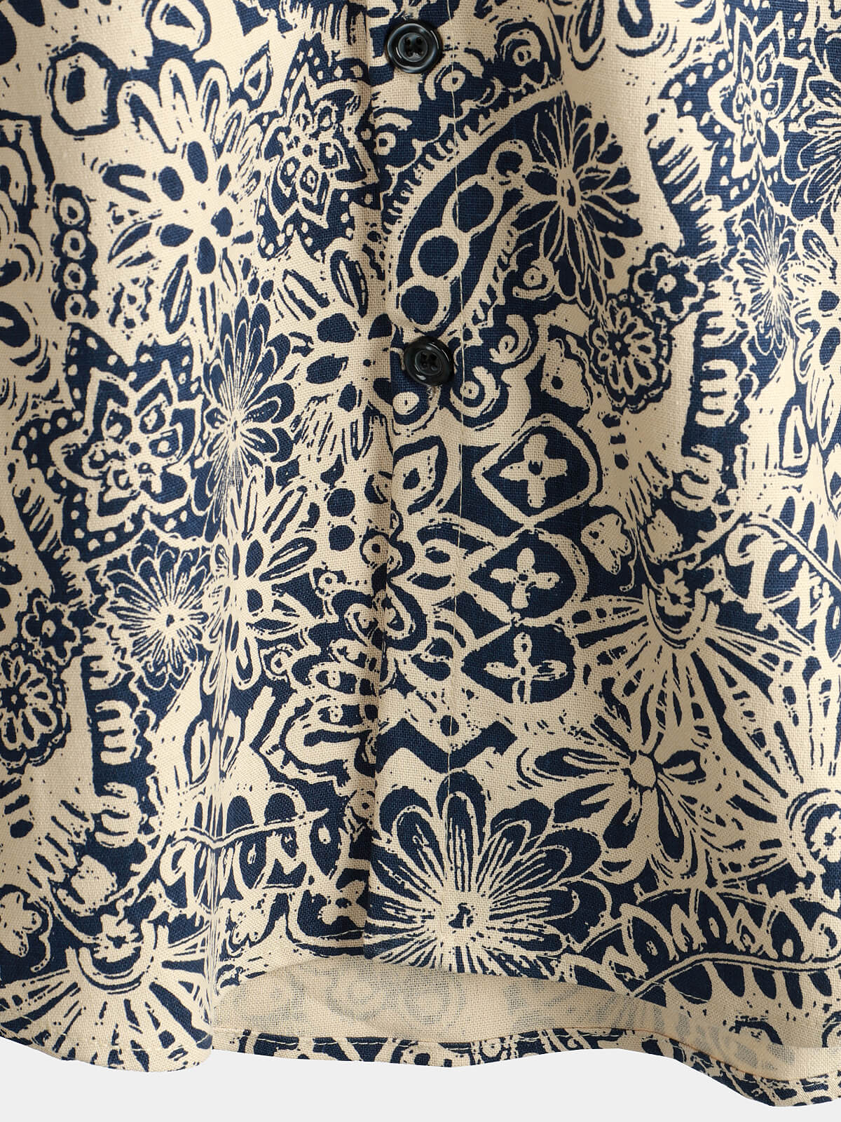 Chemise boutonnée vintage à imprimé cachemire des années 70 avec poche à fleurs rétro pour hommes