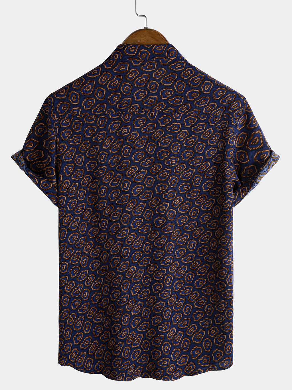 Chemise à manches courtes et poche à imprimé abstrait pour homme