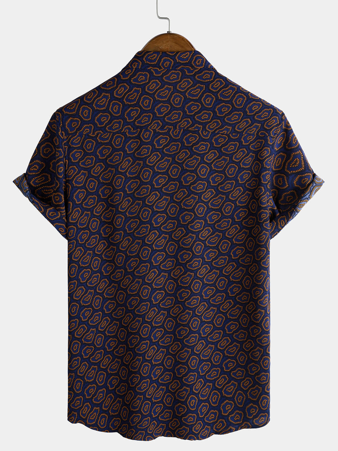 Chemise à manches courtes et poche à imprimé abstrait pour homme