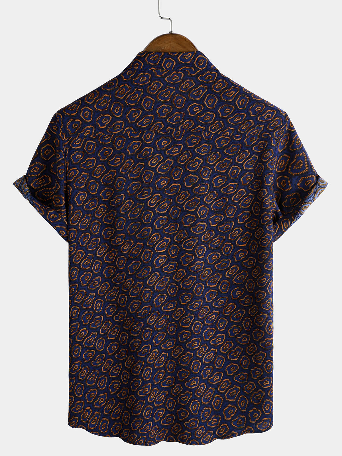 Chemise à manches courtes et poche à imprimé abstrait pour homme