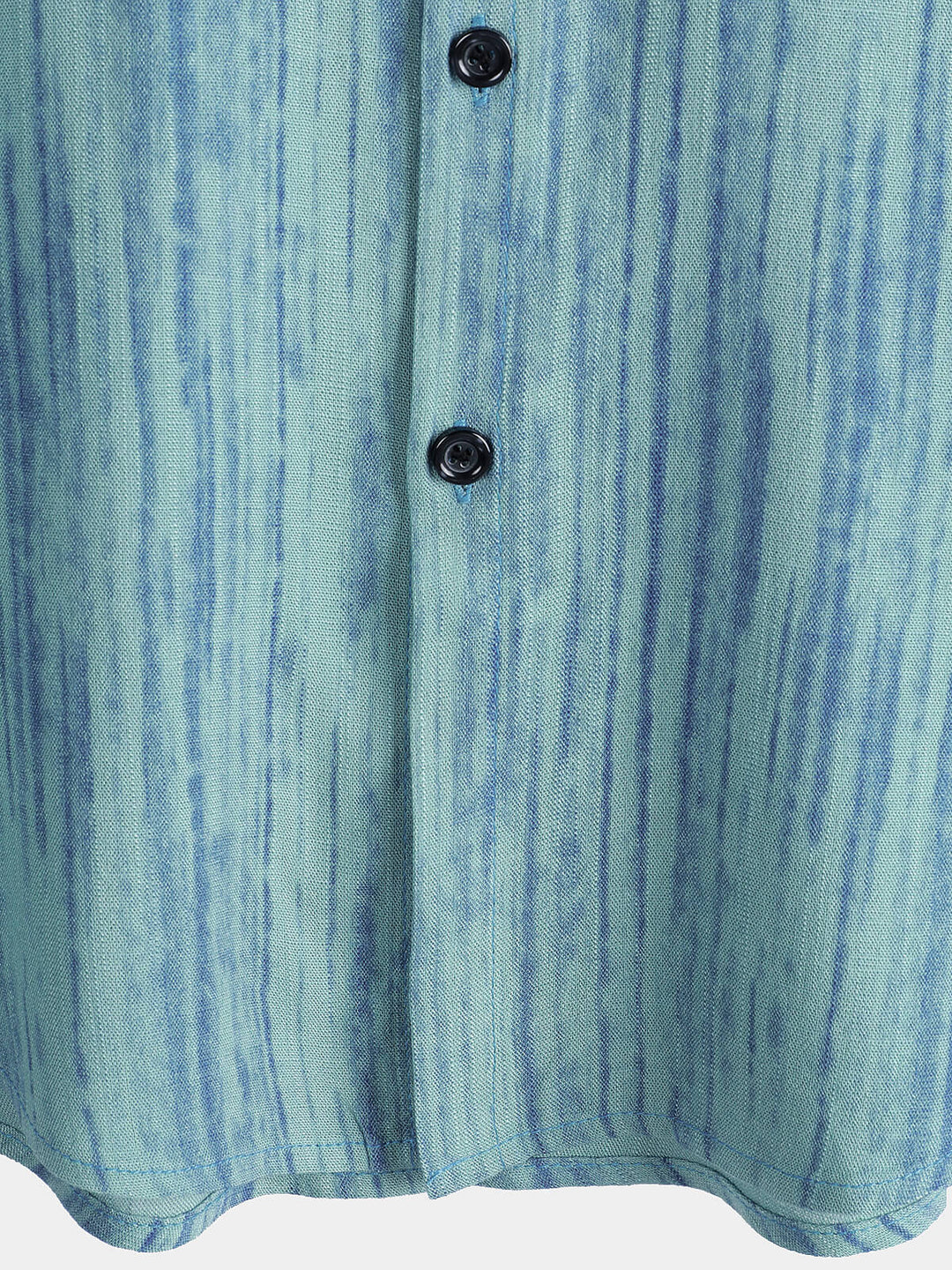 Chemise rayée bleue respirante à manches courtes et poches pour homme