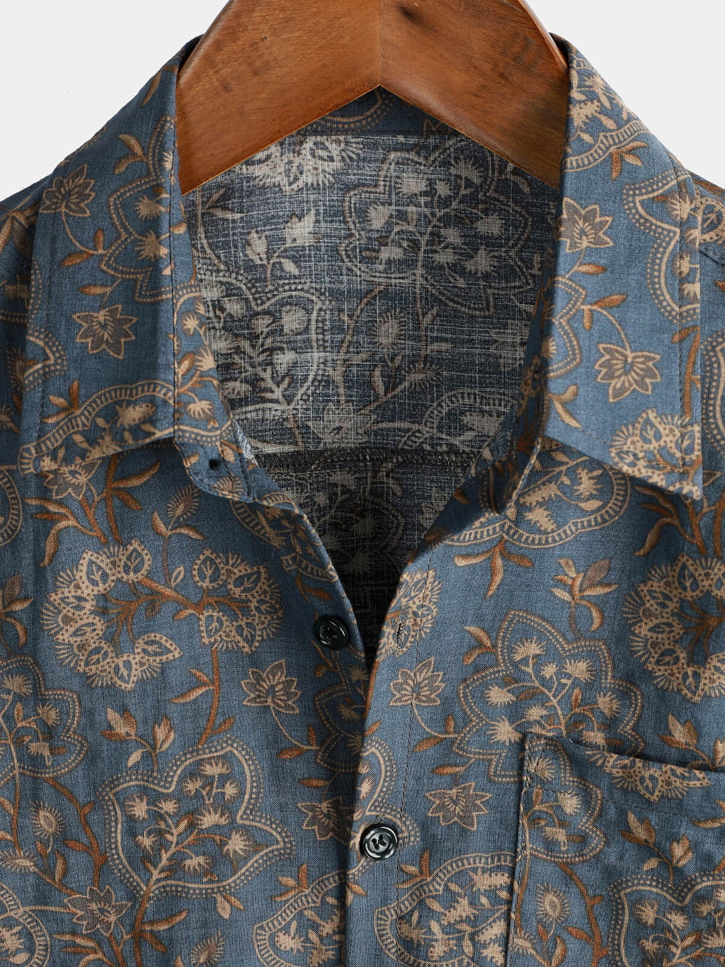 Chemise pour Homme à Imprimé Paisley Floral Vintage Retro des Années 70 avec Boutons et Manches Courtes pour la Plage