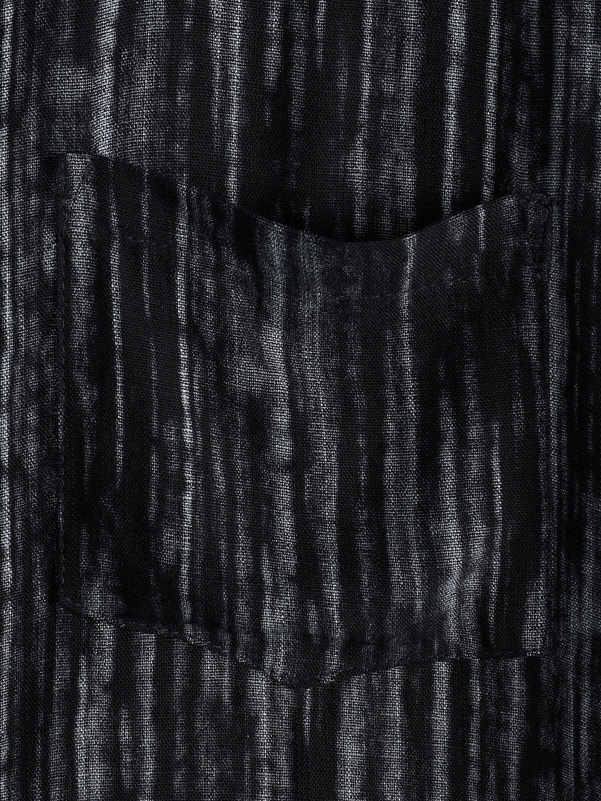 Chemise à Manches Courtes à Rayures Noires pour Homme avec Poche Respirante