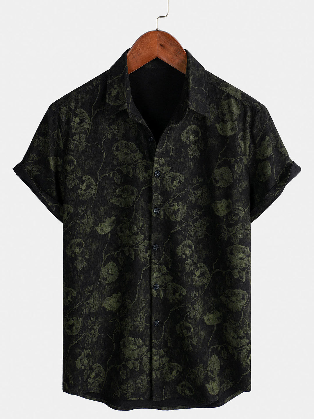 Chemise Hawaïenne à Manches Courtes Florale Rétro pour Homme
