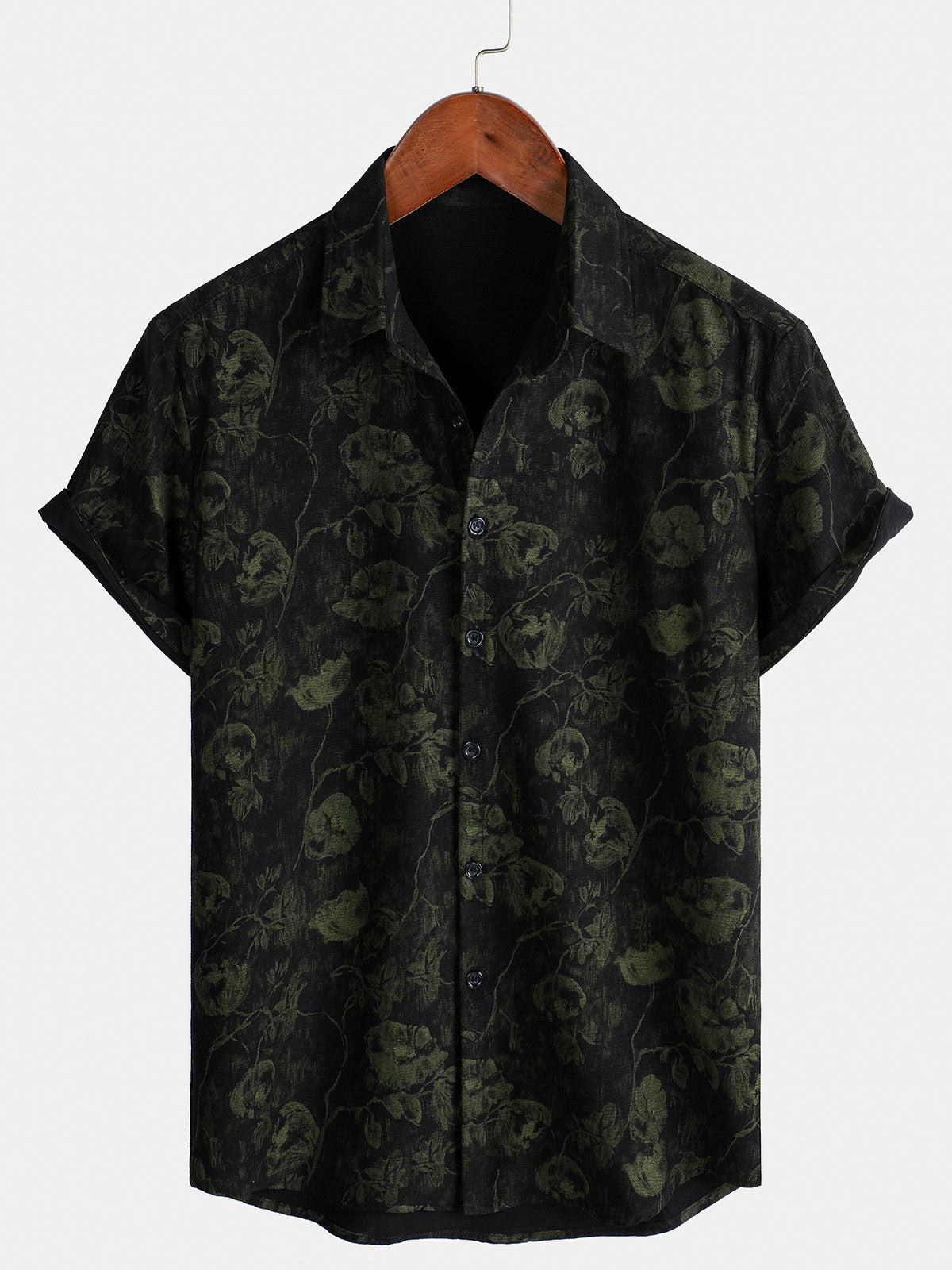 Chemise Hawaïenne à Manches Courtes Florale Rétro pour Homme