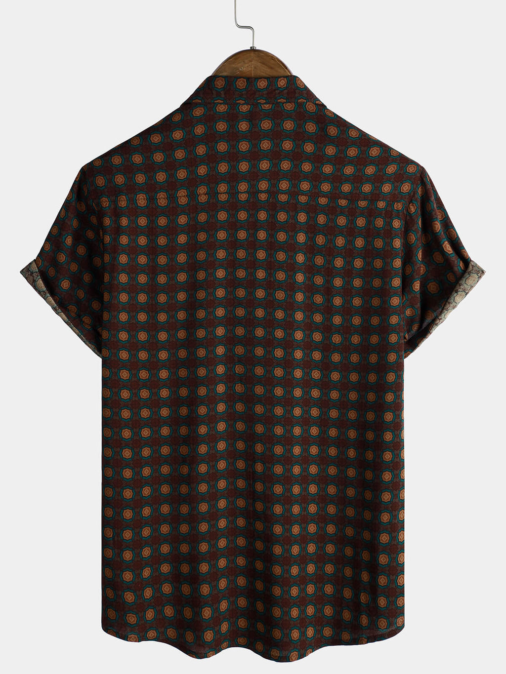 Chemise d'été décontractée vintage à manches courtes pour homme