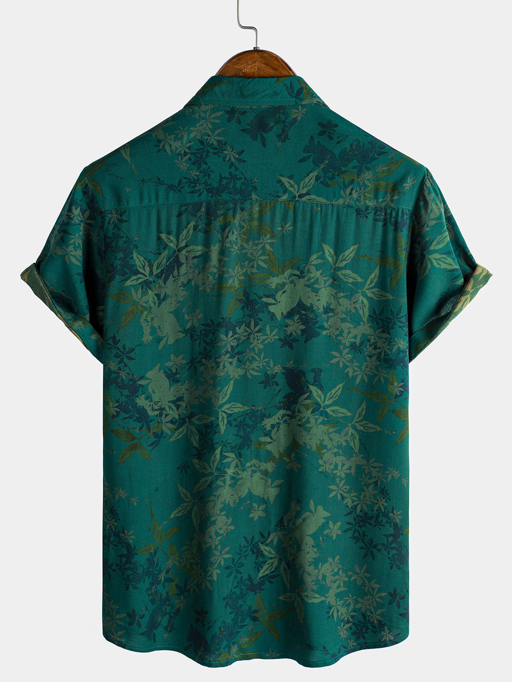 Chemise de vacances respirante à manches courtes pour homme, motif floral vintage