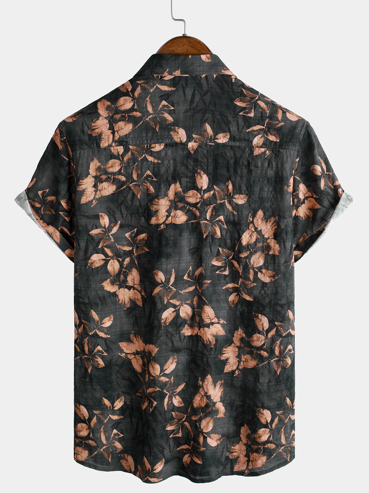 Chemise de vacances respirante à manches courtes et imprimé floral rétro pour homme
