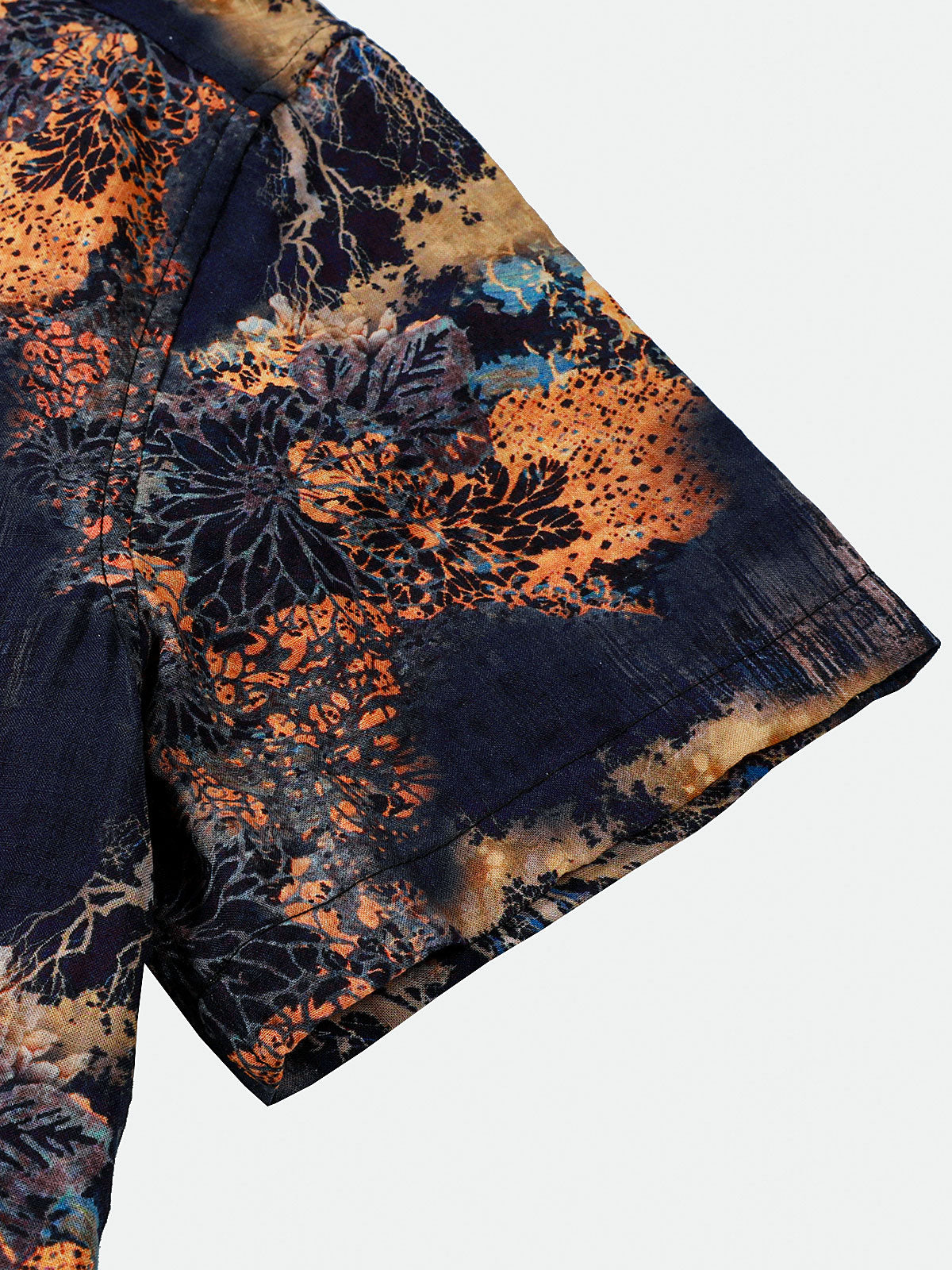 Chemise homme manches courtes motif floral vintage vacances d’été