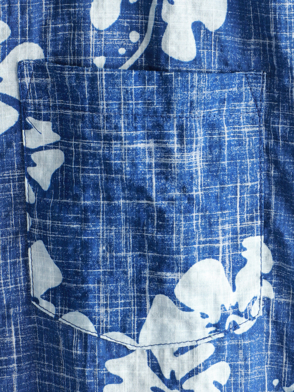 Chemise de Plage Tropicale Hawaïenne pour Homme à Manches Courtes avec Boutons en Bleu Floral Vintage
