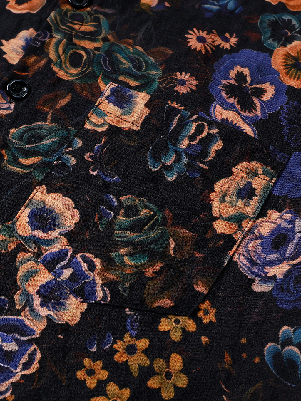 Chemise à Manches Courtes Bohème avec Imprimé Floral Vintage pour Homme