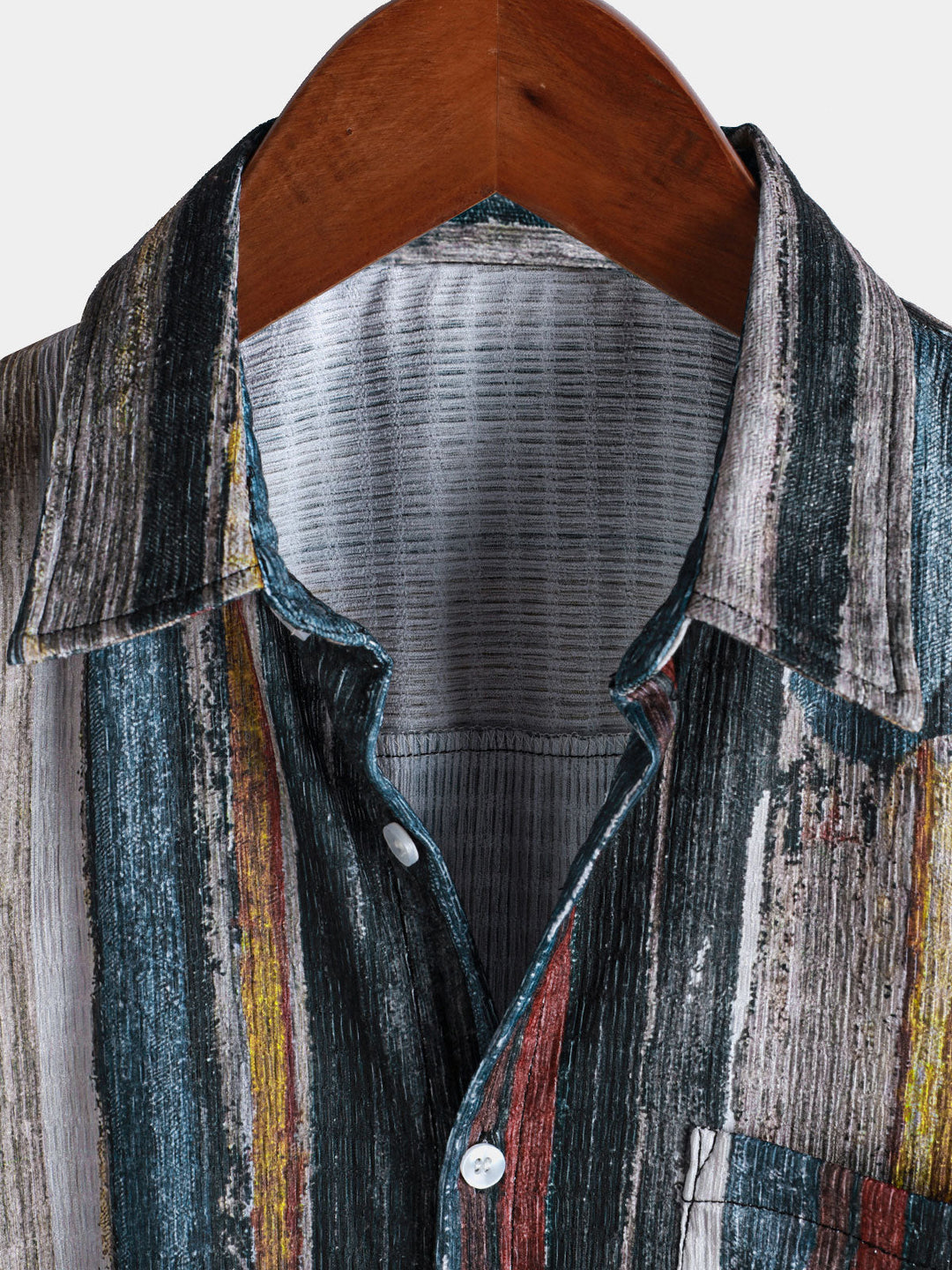 Chemise hawaïenne à manches courtes et rayures pour homme