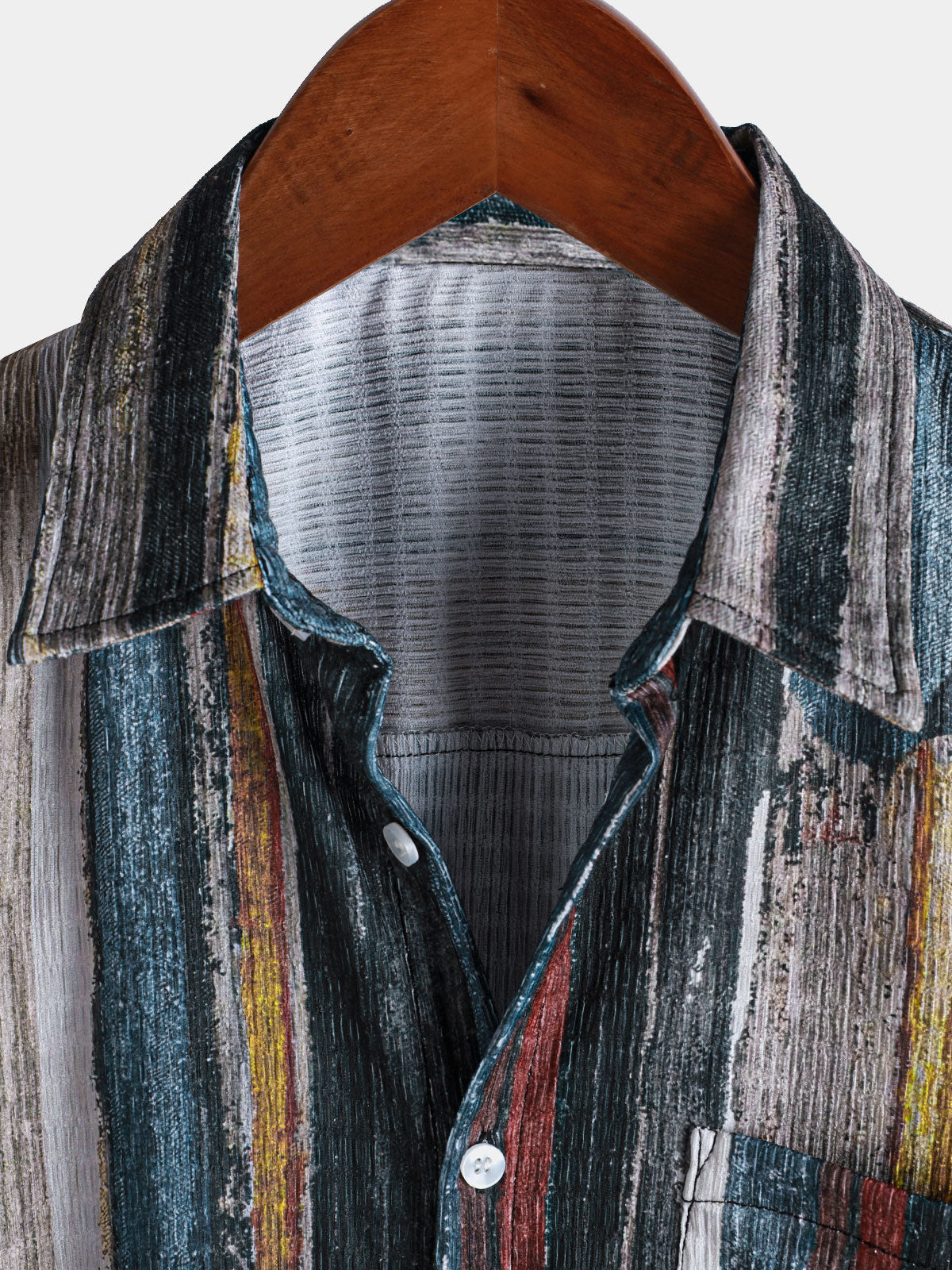 Chemise hawaïenne à manches courtes et rayures pour homme