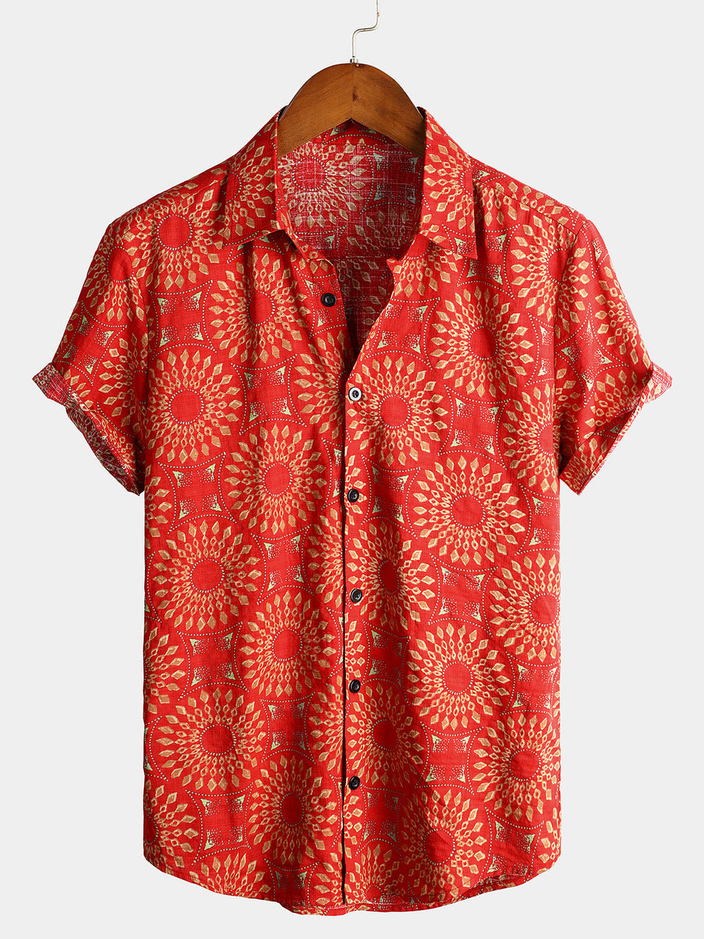 Chemise Hawaïenne Boho Vintage à Manches Courtes pour Homme des Années 70