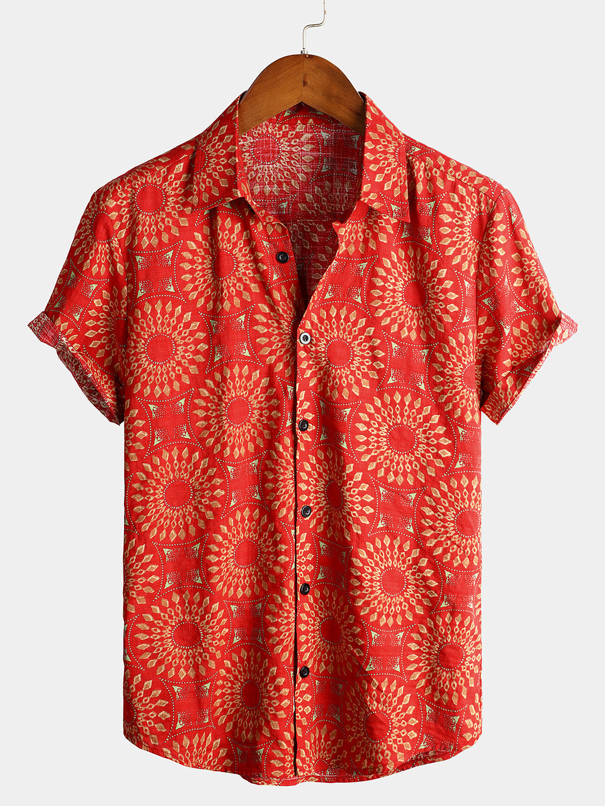 Chemise Hawaïenne Boho Vintage à Manches Courtes pour Homme des Années 70