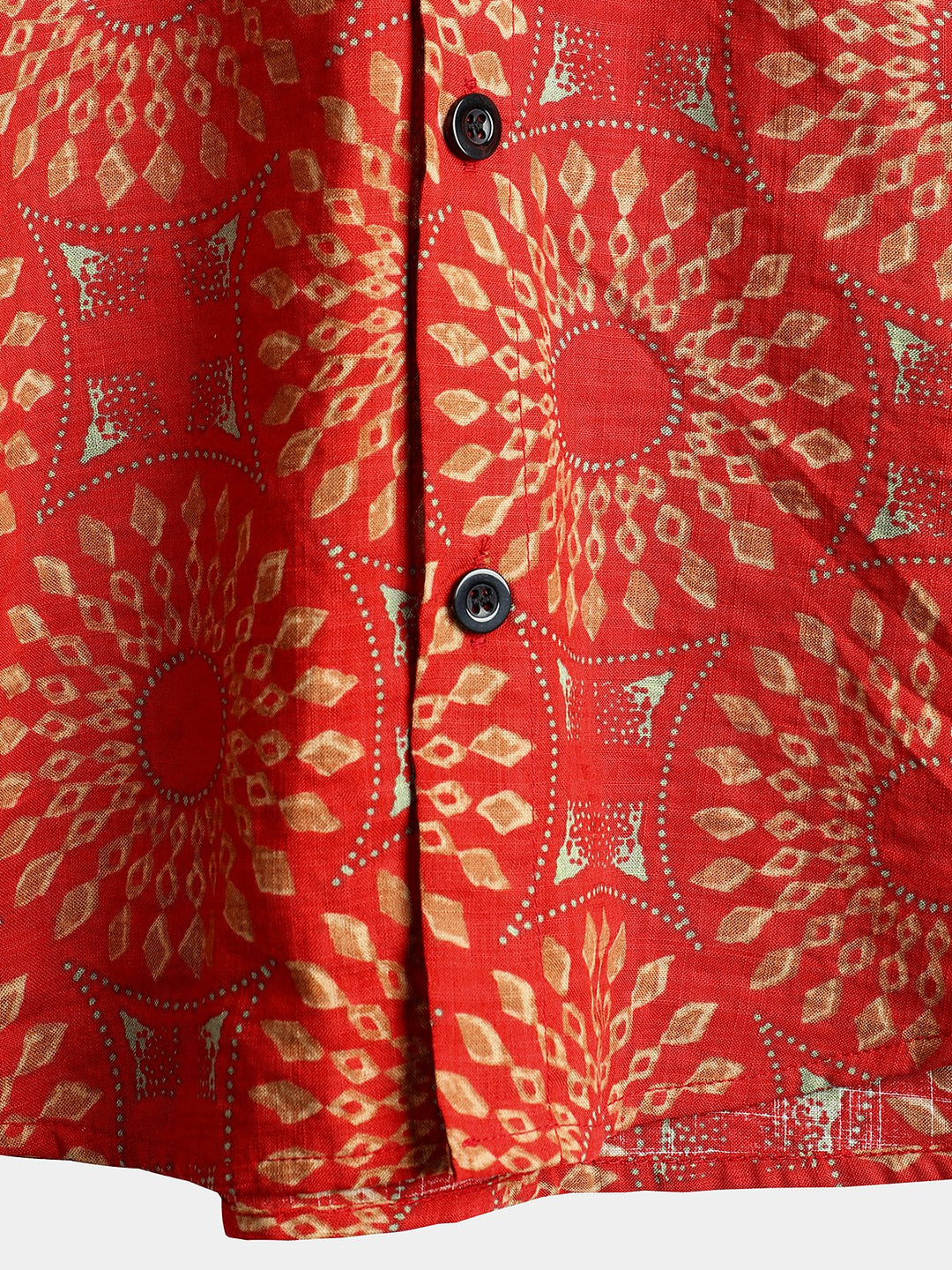 Chemise à manches courtes rétro boutonnée d&