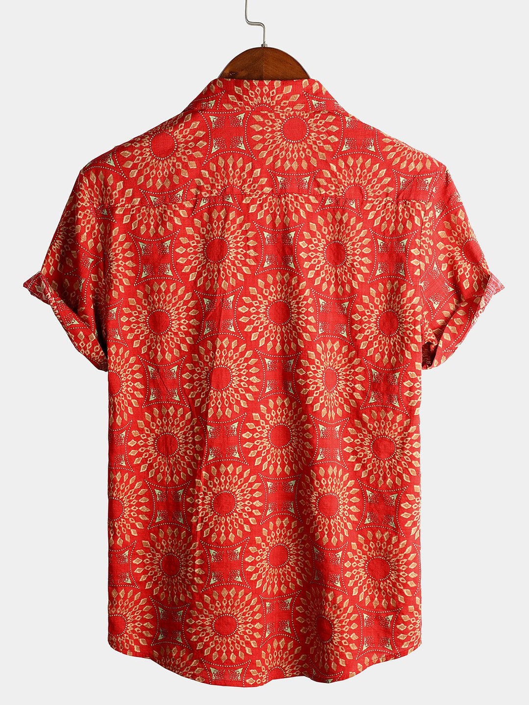 Chemise à manches courtes rétro boutonnée d&