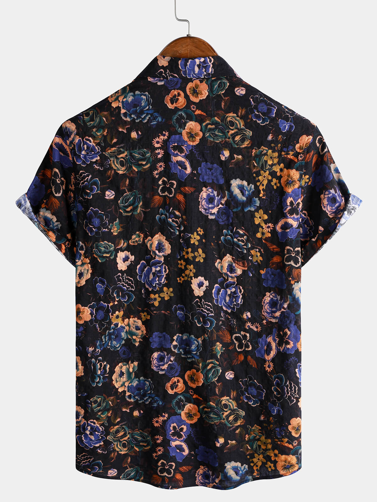 Chemise à Manches Courtes Bohème avec Imprimé Floral Vintage pour Homme