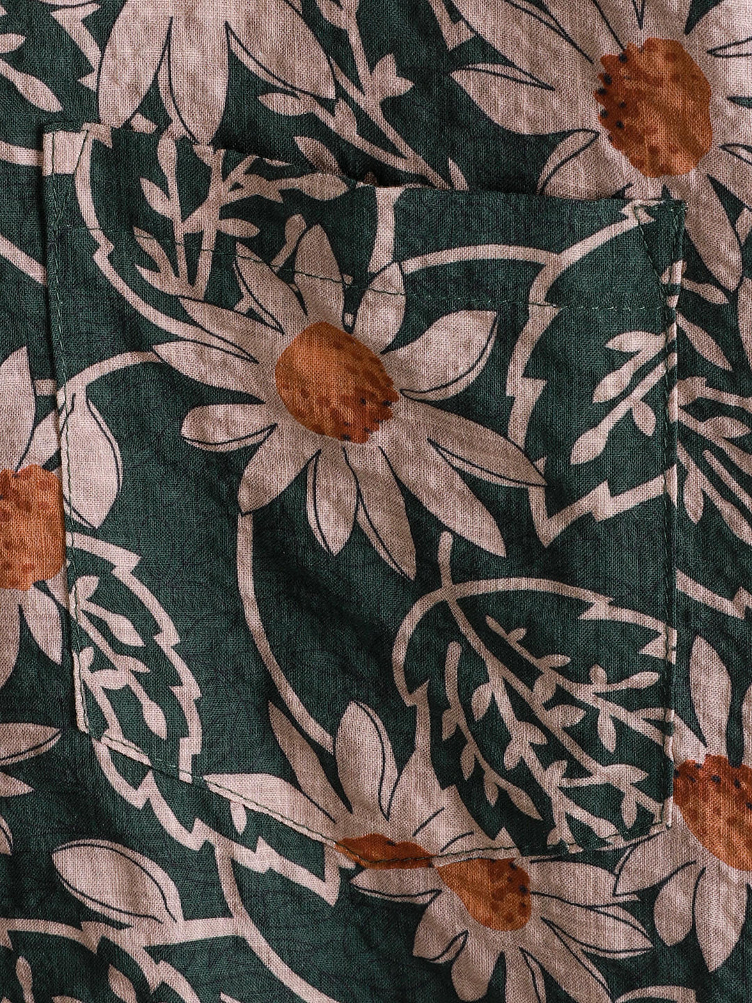 Chemise hawaïenne à manches courtes et imprimé marguerites rétro pour homme