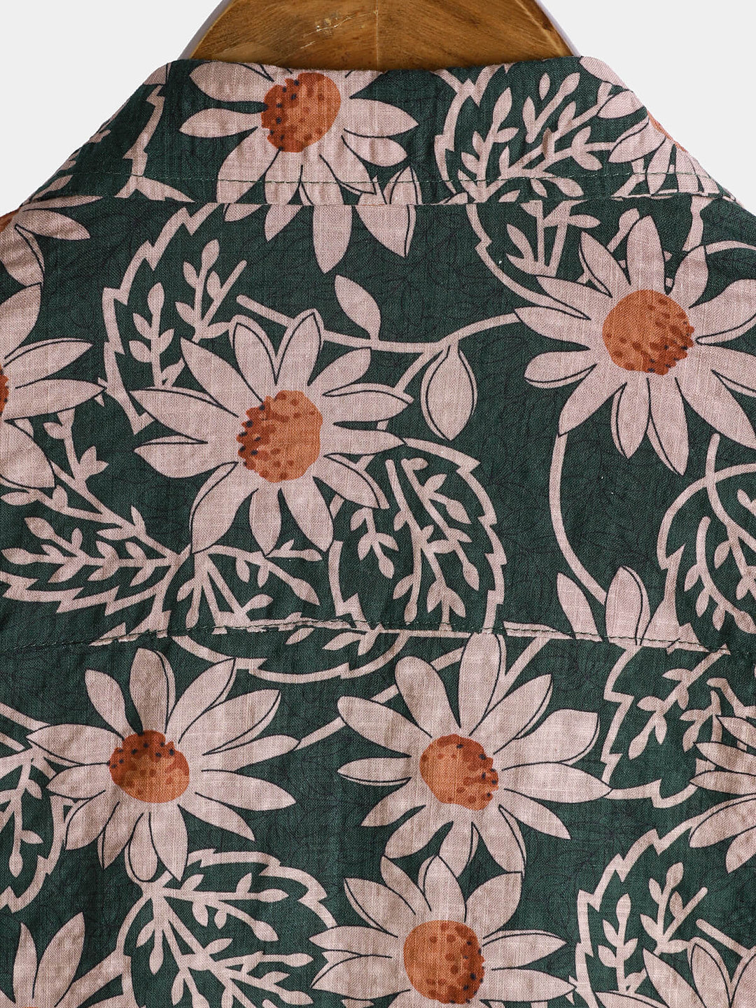 Chemise hawaïenne à manches courtes et imprimé marguerites rétro pour homme