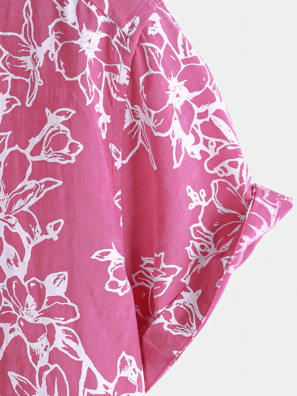 Chemise d'été décontractée à manches courtes en coton pour homme, motif floral, idéale pour les vacances et la plage