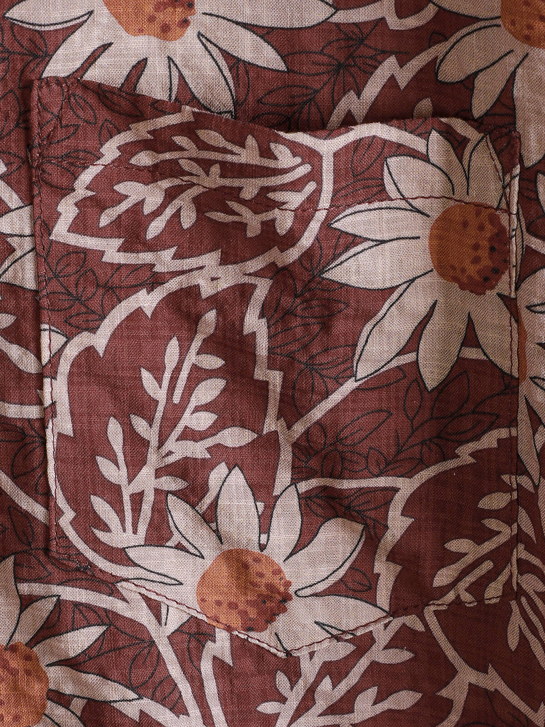 Chemise à manches courtes à imprimé marguerites rétro pour homme