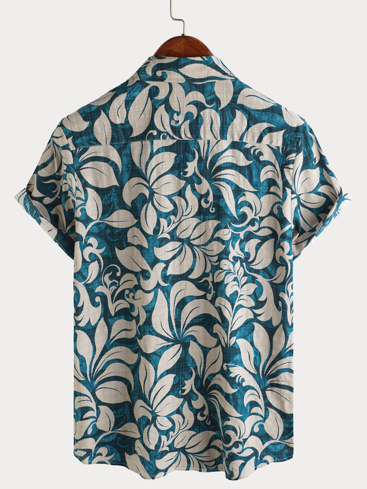 Chemise boutonnée à manches courtes pour homme, décontractée, style vintage, motif floral, pour les vacances