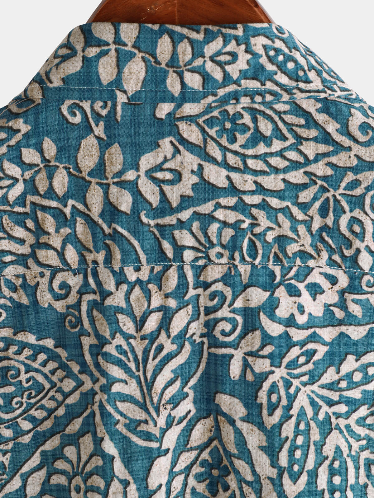 Chemise boutonnée décontractée à manches courtes et imprimé rétro pour hommes