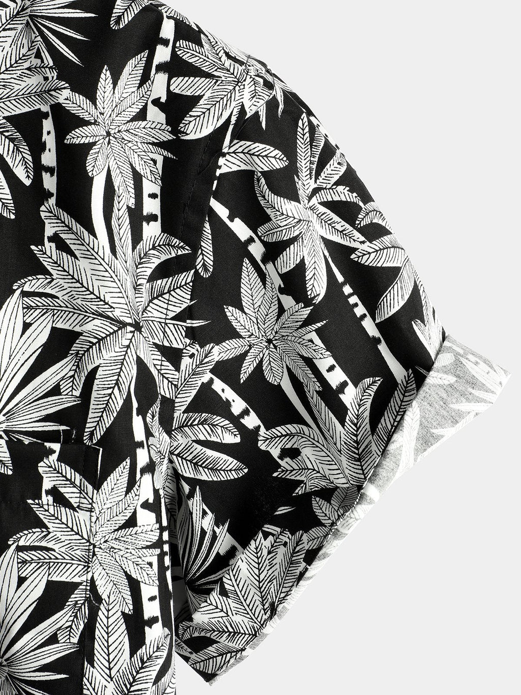 chemise d'homme en pur coton à imprimé style de vacances hawaïennes