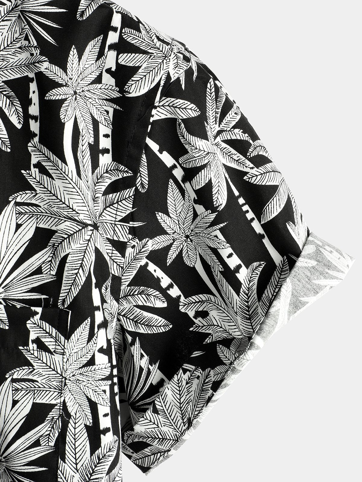 chemise d'homme en pur coton à imprimé style de vacances hawaïennes