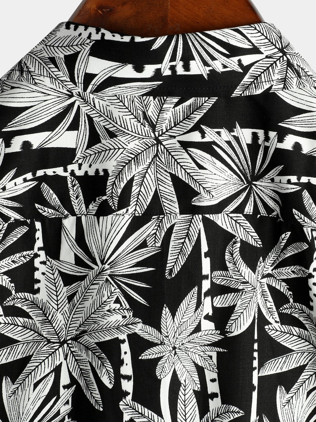 chemise d'homme en pur coton à imprimé style de vacances hawaïennes