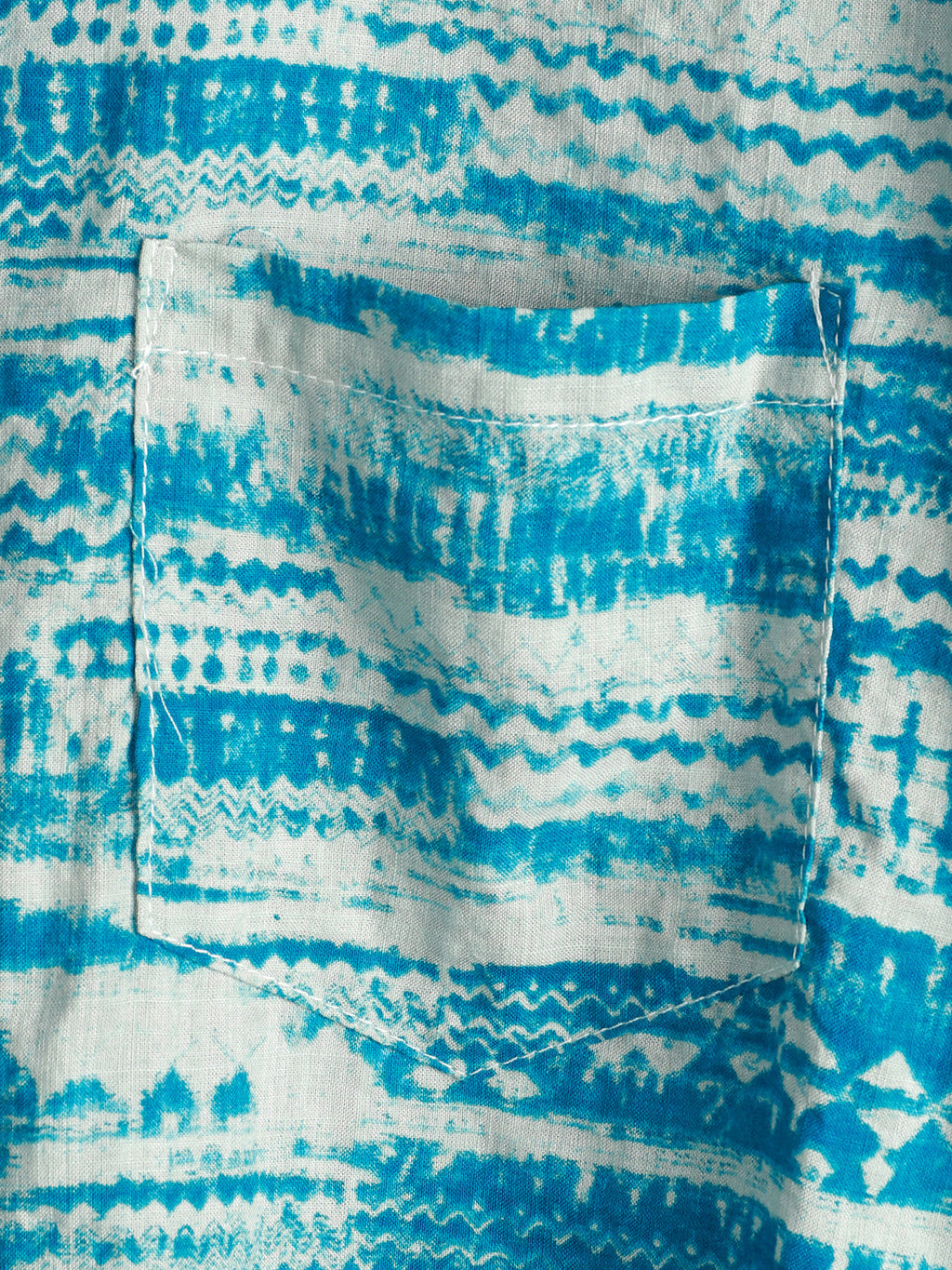 Chemise à Boutons à Manches Courtes Vintage Bleue pour Homme