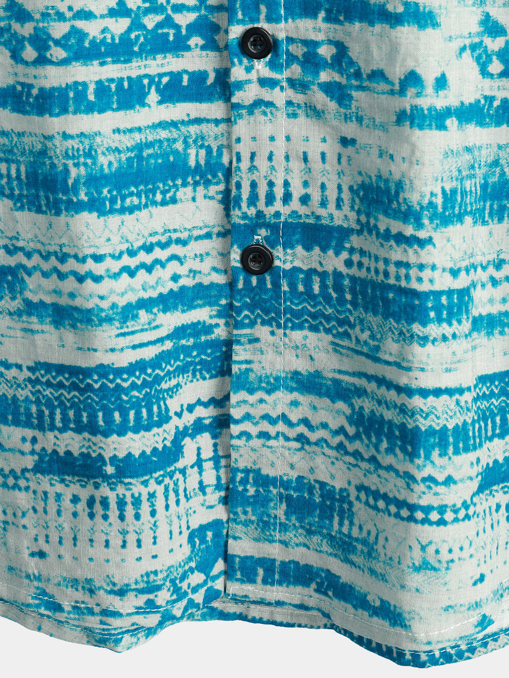 Chemise à manches courtes à imprimé aquarelle bleu abstrait pour homme