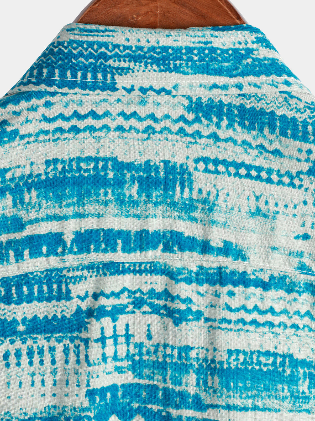 Chemise à manches courtes à imprimé aquarelle bleu abstrait pour homme