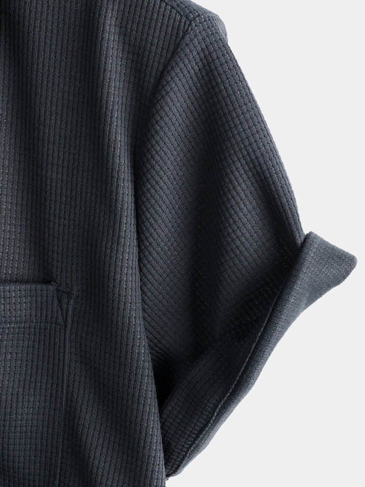 Chemise de plage décontractée à manches courtes pour hommes, coupe ample, boutonnée, été