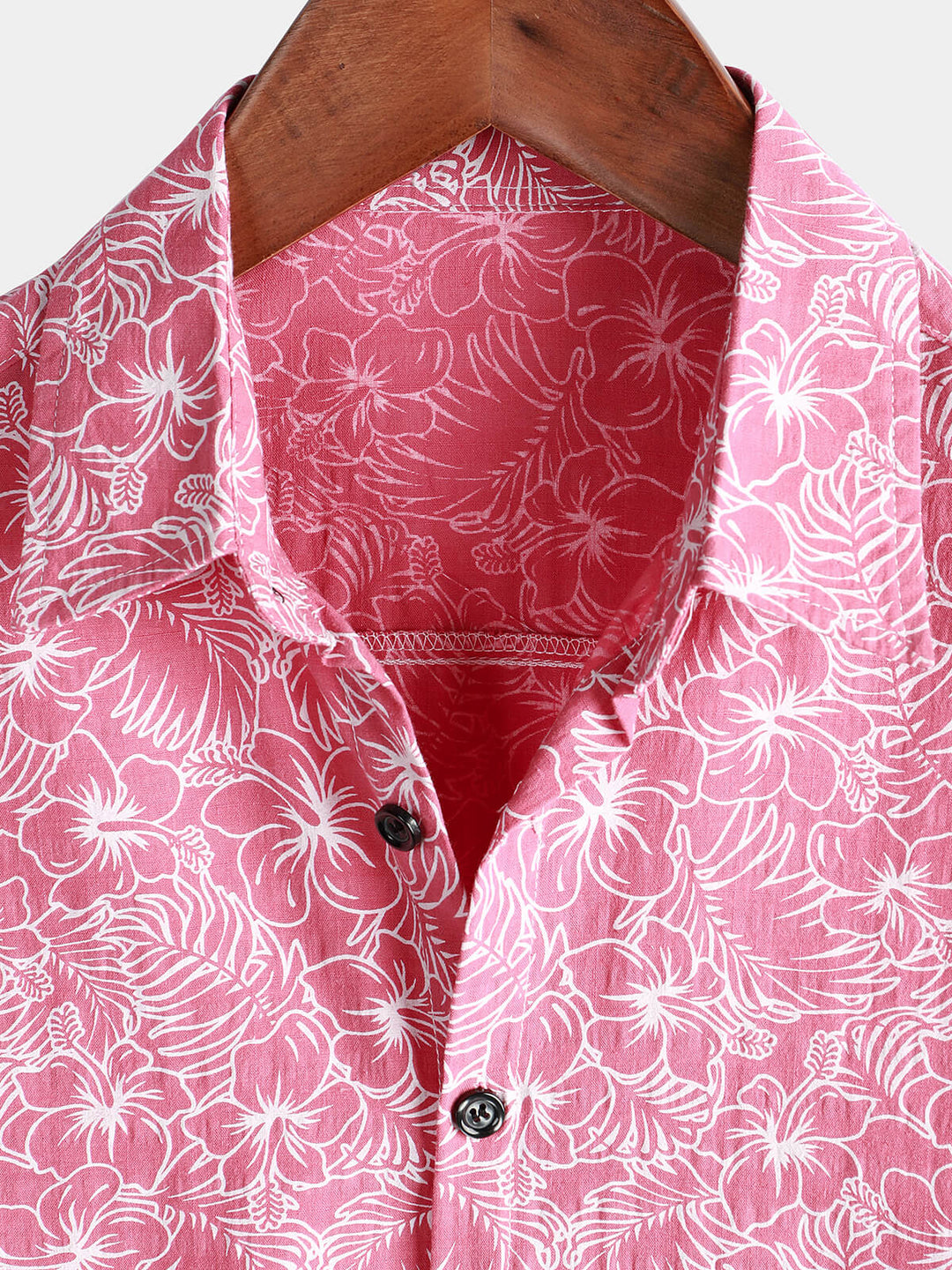 Chemise hawaïenne à manches courtes en coton à fleurs pour hommes