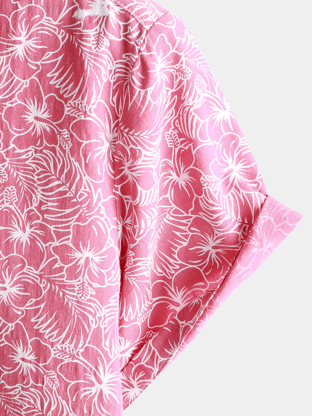 Chemise hawaïenne à manches courtes en coton à fleurs pour hommes