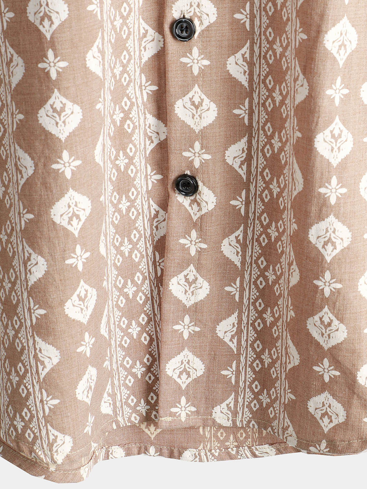 Chemise à Manches Courtes Vintage pour Homme, Rayures Marron des Années 70
