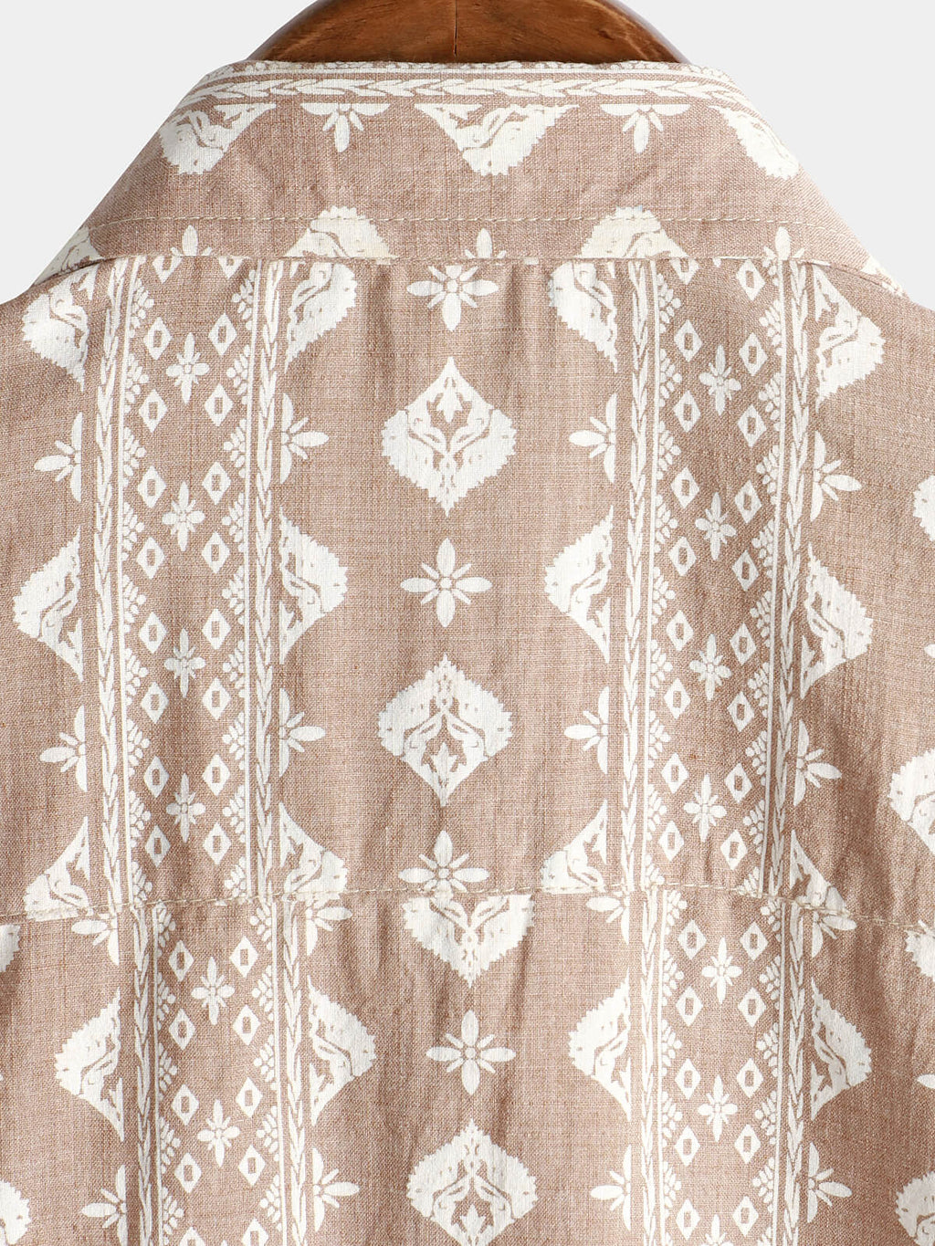 Chemise à Manches Courtes Vintage pour Homme, Rayures Marron des Années 70