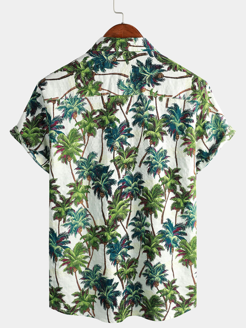 Chemise hawaïenne vintage à manches courtes avec imprimé floral tropical pour hommes