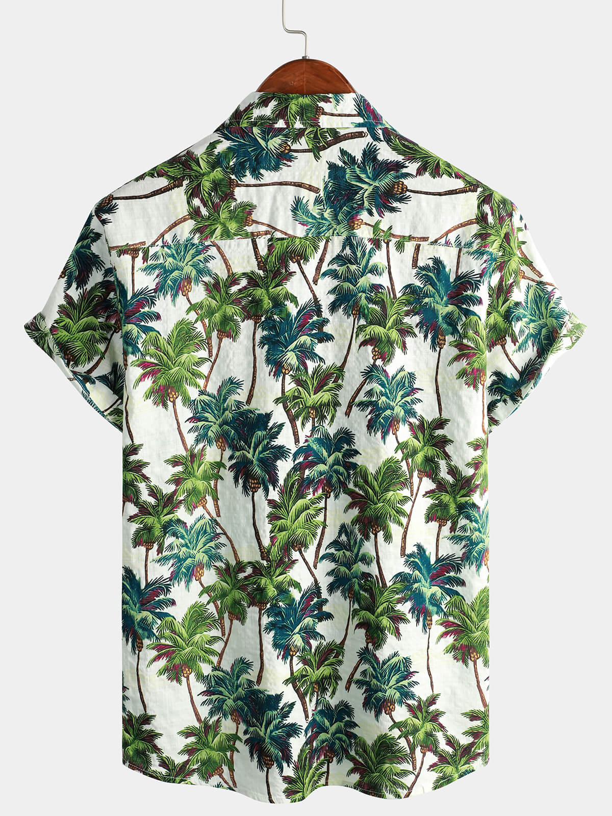 Chemise hawaïenne vintage à manches courtes avec imprimé floral tropical pour hommes