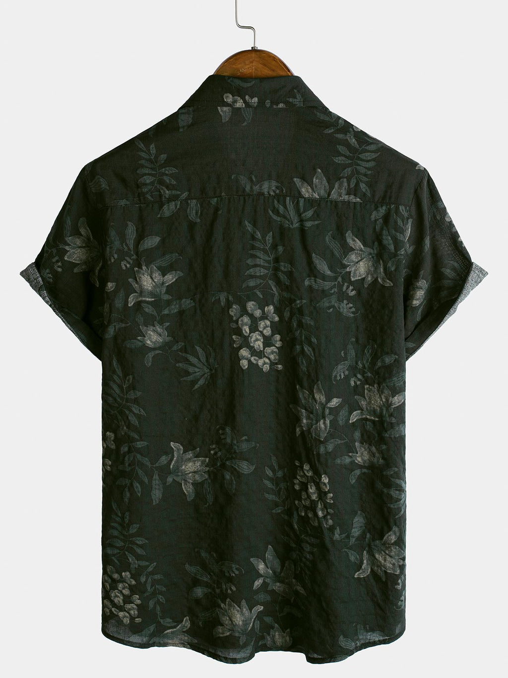 Chemise de vacances à manches courtes respirante à motif floral vintage pour homme
